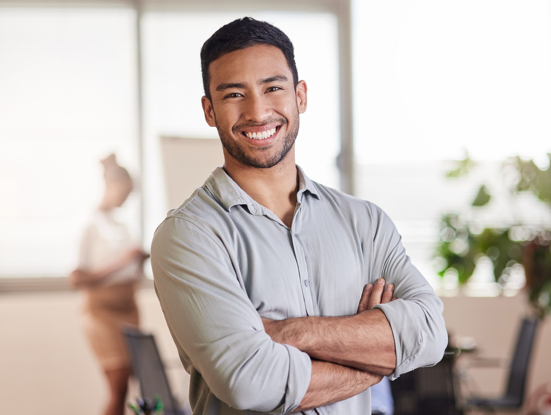 Shot of a young businessman in his office